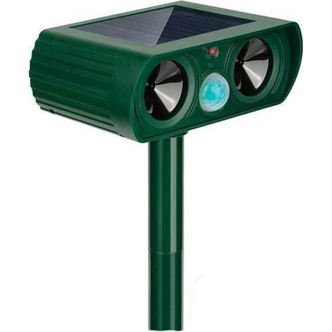Repellente solare per gatti da esterno, repellente a ultrasuoni per gatti, efficace contro gatti, uccelli, volpi, procioni, conigli e roditori. (1/5)