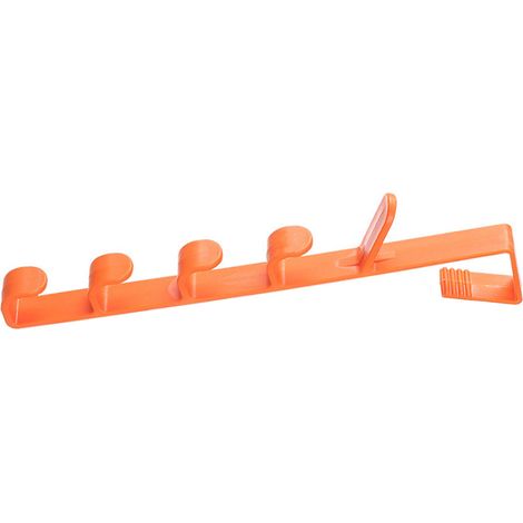 Crochet de porte polyvalent de Style moderne, porte-manteau à forte charge, sans poinçon, pour chambre à coucher, salon, entrée, Orange (1/5)