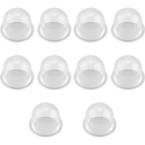 Pompe D'Amorçage Carburateur - Poire En Plastique Transparente 1,5 x 1,8 x 1,4 cm - Compatible Tondeuse Tronçonneuse Taille-Haie Souffleur - Lot De 10 (1/5)