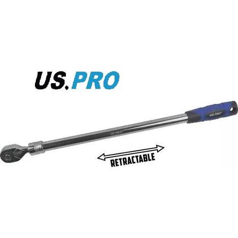 US PRO EXTENDABLE 3/8"" RATCHET TELESCOPIC 18""-24"" REVERSIBLE QUICK RELEASE 4238