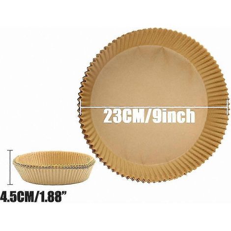 300 feuilles de papier sulfurisé carrées pour grandes friteuses à air chaud, feuilles de cuisson antiadhésives jetables de 23 cm (1/5)