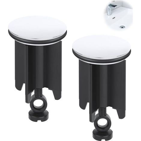 2 Pièces Bouchons de vidange,40MM Bouchon Lavabo Salle de Bain,,Réglable en hauteur Bouchon d’évacuation,Bouchons de canalisation pour éviers de cuisine et de salle de bains (1/5)