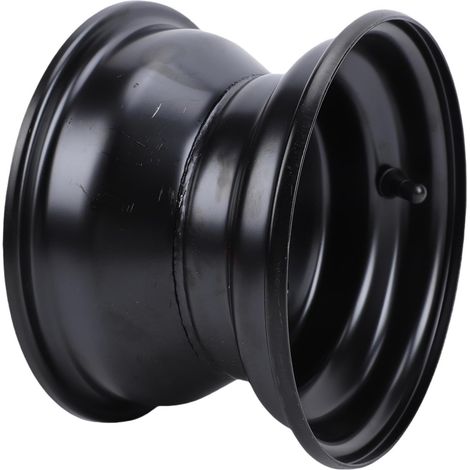 Jante de Roue de VTT 16x8-7, Jante de Remplacement en Acier à 3 Trous de 7 Pouces pour Pneus Tout-terrain Quad Go Kart UTV, Moyeu de Roue Durable (BLACK) (1/5)