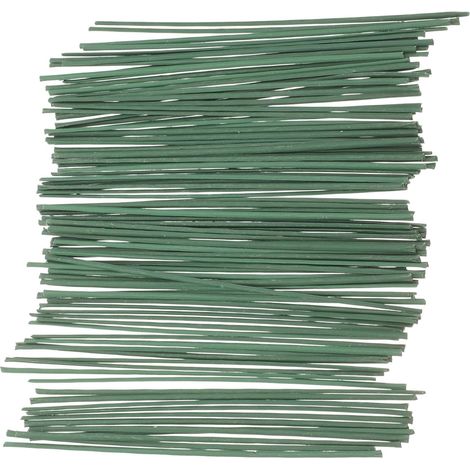 Tiges de Fleurs en Fil Métallique Vert 100pcs Faciles à Plier et Façonner pour Bricolage Floral et Création de Guirlandes Décoratives (1/5)