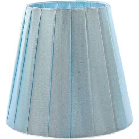 Abat-jour en tissu pratique et élégant, adapté aux lampes de table, bleu, 14,00 x 12,50 x 9,00 cm, lumière douce, 1 pièce. (1/5)