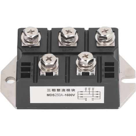 Chargeur PWM 250A 1600V triphasé redresseur 5 bornes, module de puissance industriel, kit de redressement haute tension, pièce de rechange pour chargeur batterie, 5 terminaux robustes. (1/5)