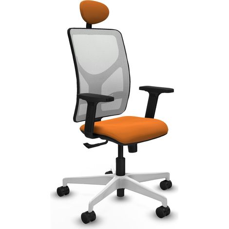 Chaise de bureau piqueras y crespo Motilla blanc simili cuir (1/2)