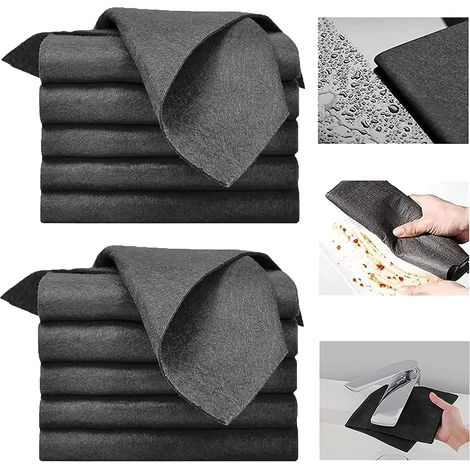 10pcs chiffon de nettoyage magique épaissi. chiffon en microfibre. chiffon de nettoyage ultra absorbant réutilisable. Chiffon. microfibre et lingette 30cm (1/5)