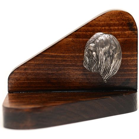 Lhasa Apso - portacandele in legno a forma di cane, porta lumini, oggetto commemorativo per cani di Art-Dog (1/5)