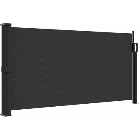 Retractable Side Awning Black 100x500 cm vidaXL