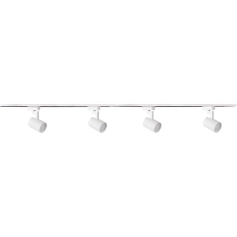 Kit rail monophasé 1 m 4 spots GU10 blanc LYNX Polux (1/2)