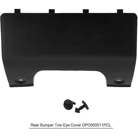 Cache-anneau de remorquage de pare-chocs arrière avec clips pour Land Rover LR3 Discovery 3 et LR4 Discovery 4 (2005-2012) - DPO500011PCL Noir (1/5)