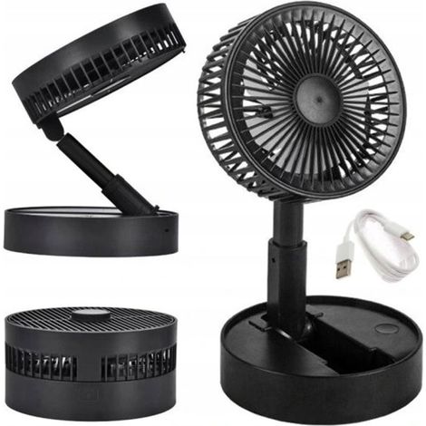 HONORNIC - Ventilateur de bureau puissant rechargeable par USB, mini ventilateur de bureau sur pied USB