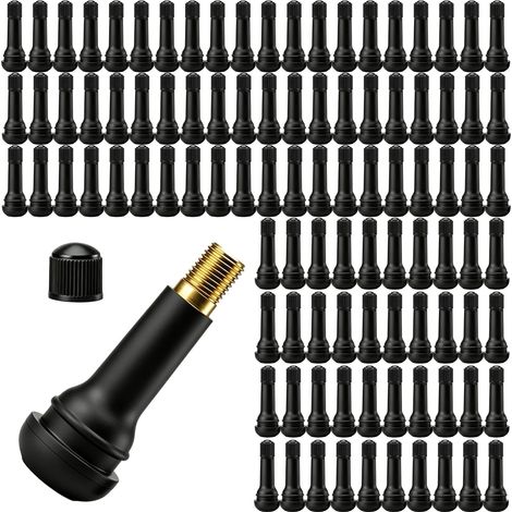 100Pcs TR413 Valve Pneu Voiture,Valves en Caoutchouc Voiture Universelles (1/5)