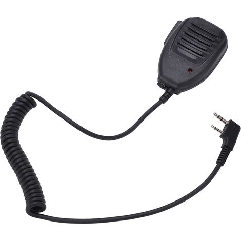 Tragbares Walkie-Talkie-Mikrofon mit 2-poliger LED-Anzeige, 360° drehbarem Lautsprecher, kompatibel mit BaoFeng UV-5r (1/5)