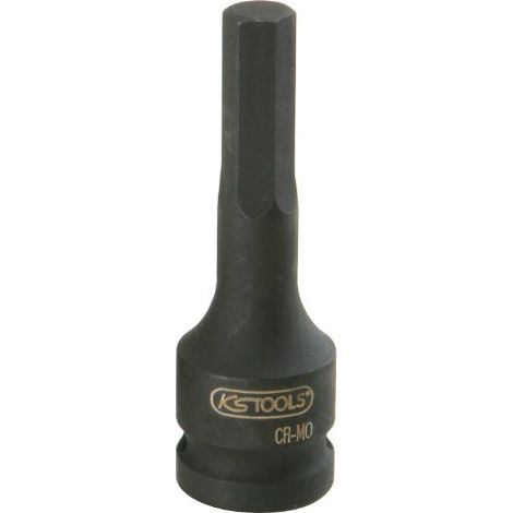 KS Tools 911.0929 Bussola per Avvitatori ad Impulsi per Viti a Esagono Incassato, Lunga, 12 mm, 1/2"