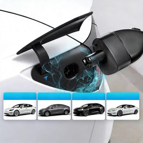 Compatible avec l'adaptateur de charge rapide CCS1 vers NACS, il offre une puissance de charge jusqu'à 250 kW pour les bornes de recharge de véhicules électriques. Facile à utiliser et disponible en p (1/5)