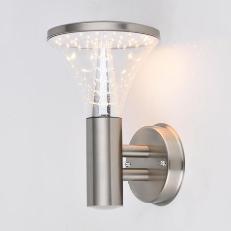 Applique Parete LED Esterni 18W 1600LM Argento 16x18x28cm (1/5)