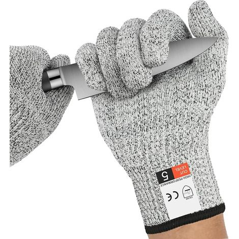 Gants Anti Coupures Gants Anti Coupures Professionnels Haute Protection, Gants de Travail de Sécurité pour Cuisine Gant Huitre Protection, Gants pour Ouvrir les Huitres de Niveau 5 (1/5)