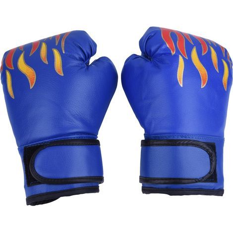 Enfant Boxe Combat Muay Thai Sparring Punching Kickboxing Grappling Sandbag Gants Bleu (1/5)