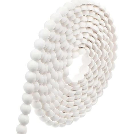 Liste flexible Échelle et coller pour murs 3m Perle décorative Liste murale DIY pour cadre de miroir de salle de bain[J] Blanc (1/5)