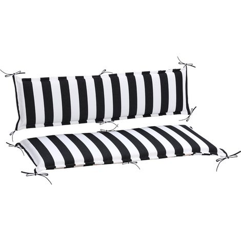 Aoodor Outdoor-Bankkissen mit Steppung, 150×45 cm, farbecht, 3-Sitzer mit Rückenlehne für Rasen- und Gartenbänke, Terrasse, Schaukel (1/5)