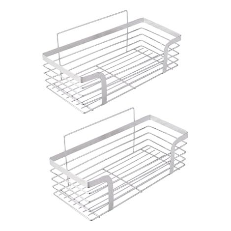 étagère de douche, étagère de douche sans perçage, panier de douche suspendu, panier de douche en acier inoxydable, porte-savon, gris