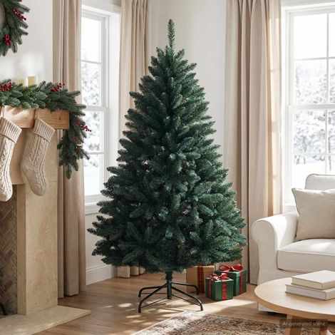 vidaXL Árbol de Navidad artificial con ramas articuladas 150 cm PVC (1/5)