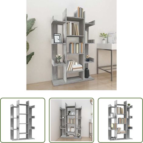 Rangement de livres - Bibliothèque Sonoma gris 86x25,5x140 cm Bois d'ingénierie (1/5)