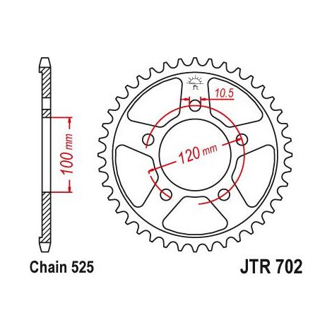 Couronne transmission Esjot pour moto Aprilia 750 Dorsoduro 2008