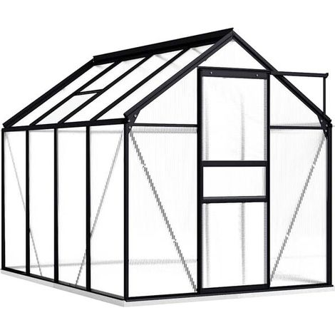 Serre, structure de base, aluminium anthracite, 4,75 mètres carrés (1/5)