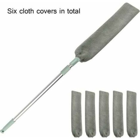 Retractable dust brush, removable microfiber dust cleaning tool, A Setx 5Cloth (1/5)