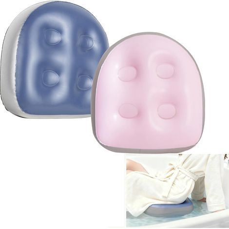 (2 Pièces)Coussin Baignoire Adulte,Siège Spa Gonflable Spa Coussin Rehausseur avec Ventouse Puissante,Réglables Siège Bain pour Adultes dans Les Spas (1/5)