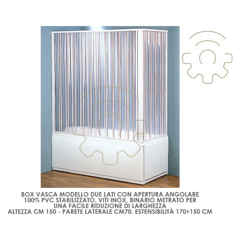 BoA te de bain pliante 2 faces en PVC h 150 cm 70 x170 150 cm ouverture d&39angle