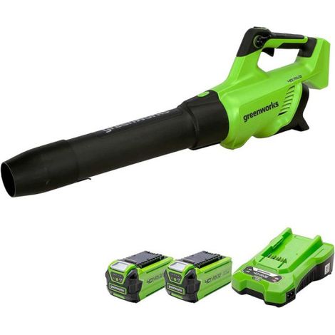 Blasgerät 210 km/h 40V Brushless GREENWORKS - 2 Batterien 2,0Ah - Ladegerät - GD40ABIIK2X