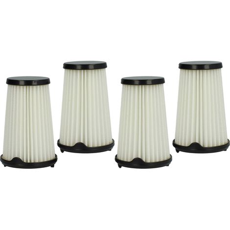 vhbw 4x Faltenfilter kompatibel mit AEG CX7-2-35TM, CX7-2-35WR, CX7-2-45B360, CX7-2-45AN Staubsauger - Patronenfilter, Schwarz Weiß, Abwaschbar