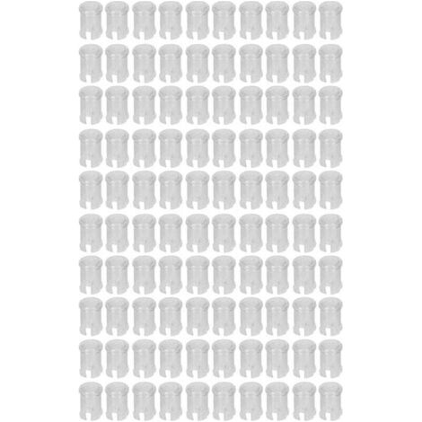 Lot de 100 capuchons de diode lumineuse, couvercle de protection pour diode électroluminescente, support de 5 mm, support à clip transparent