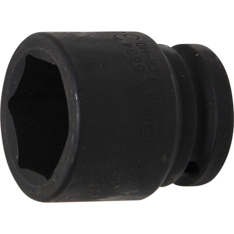 BGS Kraft-Steckschlüssel-Einsatz Sechskant Antrieb Innenvierkant 20 mm (3/4") SW 34 mm - 5634