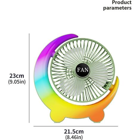 Mini-ventilateur portable,1800 mAh grand Batterie,Chargement USB,3 vitesses,Basse tension 5 V,Intérieur et extérieur(vert) (1/4)