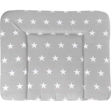 Matelas a langer - ROBA - LITTLE STARS - 85 x 75 cm - Gris étoiles blanches
