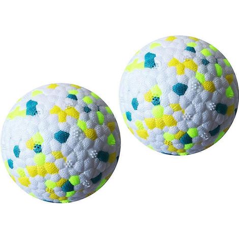 2 Jouets pour Chiens TPU, Boules de Dentition et Nettoyage pour Chiots, Jouets Interactifs à Mâcher pour Éducation Canine
