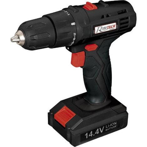 Ribitech - Perceuse visseuse à batterie 14,4V 1300mAh Li-Ion