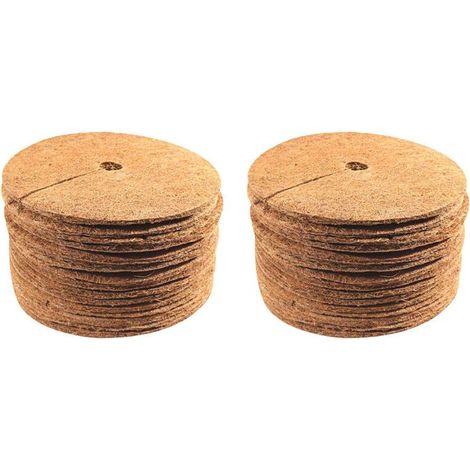 32 esteras de fibra para acolchado de árboles, 11,8 pulgadas, esteras protectoras para plantas de interior y exterior. (1/4)