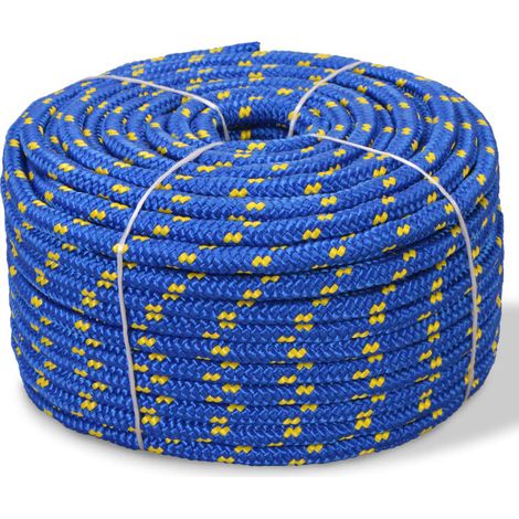 Corde de bateau en polypropylène 8 mm 500 m bleue