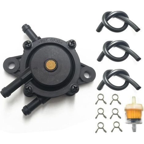 Kraftstoffpumpe mit Filter und Ölschlauch, kompatibel mit Kohler 17–25 PS, Briggs & Stratton, John Deere, Kawasaki, Yamaha, Golfwagen, Rasenmäher, Cub Cadet, Mikuni Kraftstoffpumpe 808492 80865 (1/5)