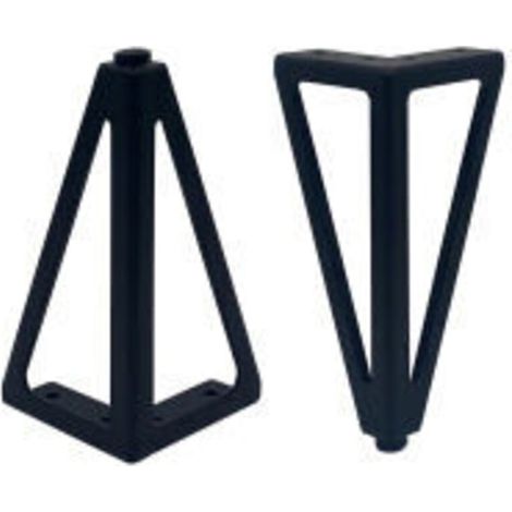 Lot de 4 pieds de meubles en métal noir de 15 cm, pour meubles TV, tables basses, armoires et canapés - Crezuo (1/4)