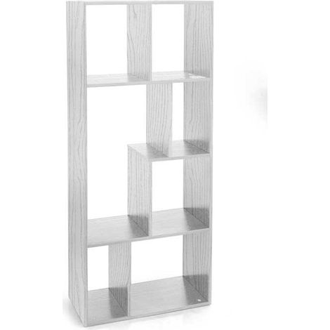 Libreria legno 63 x 24 x 150 cm bianco effetto legno