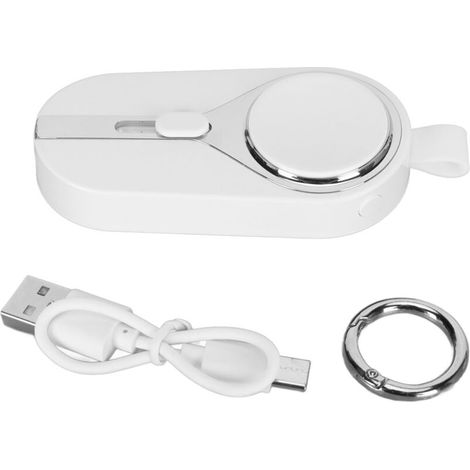 Mini-Powerbank (2000 mAh) für iOS-Uhren und -Smartphones – Weißer Notfall-USB-Stick mit Schlüsselanhänger (1/5)