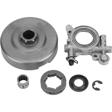 Clutch Drum, Zinc Alloy Chainsaw Clutch Kit, Replacement Clutch Drum Oil Pump Kit for 575XP 576XP 570 Chainsaw, High Hardness