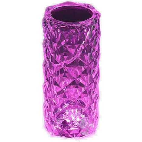 Lampe Ambiente - Cristal LED - RGB 16 Couleurs - Commande Tactile - Batterie Rechargeable 1500 mAh - Jusqu'à 12 Heures Autonomie - USB-C - Lot de 1 (1/5)